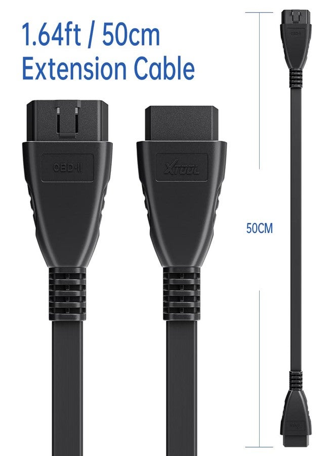 XTOOL OBDII Extension Cable, 1.64ft 16 Pin Male to Female Cable, Universal Extension Cord A30/A30D/A30M, D7, D8, D8BT, D9, D9 Pro, IP616, IP819, IP508, IP508S, IP608 Diagnostic Scanner - Image 2